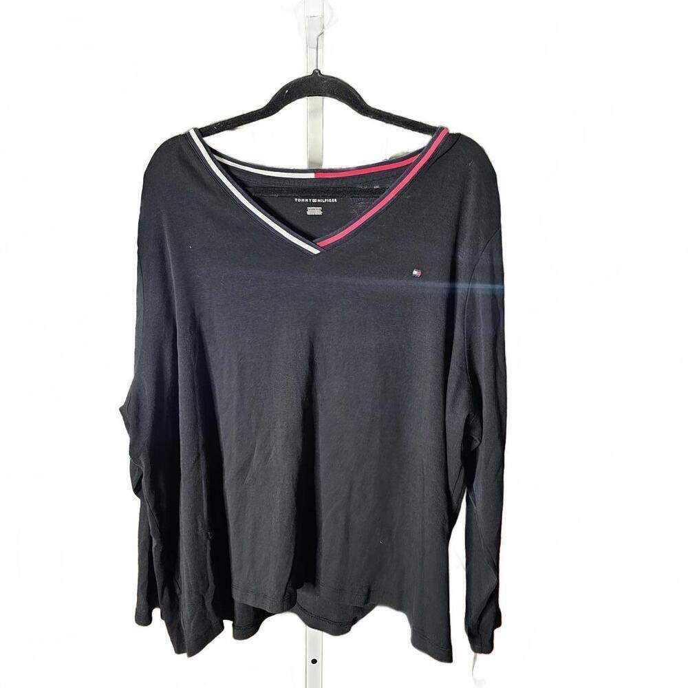Tommy Hilfiger Women's Long Sleeve Top Black Size 3X